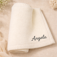 Thumbnail for Personalized Baby Blanket – Pehmeä ja ainutlaatuinen – henkilökohtaisesti brodeerattu puuvillapeitto