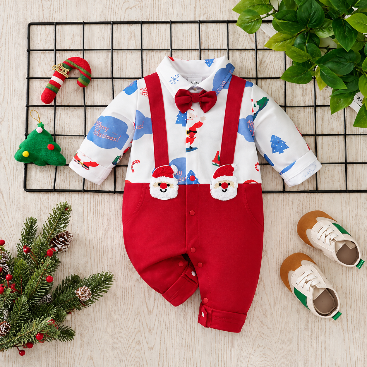 Mini Fashion™ - Pehmeä materiaali - Vauvan jouluasu