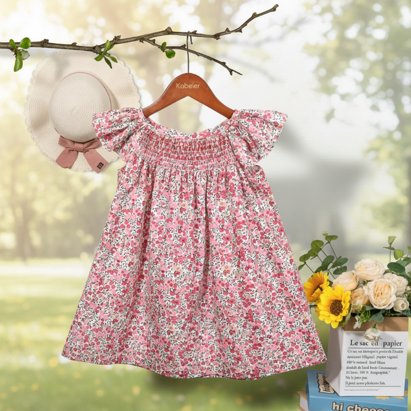 Floral Dress – Kevyt ja ilmava – Tyttöjen hihallinen mekko