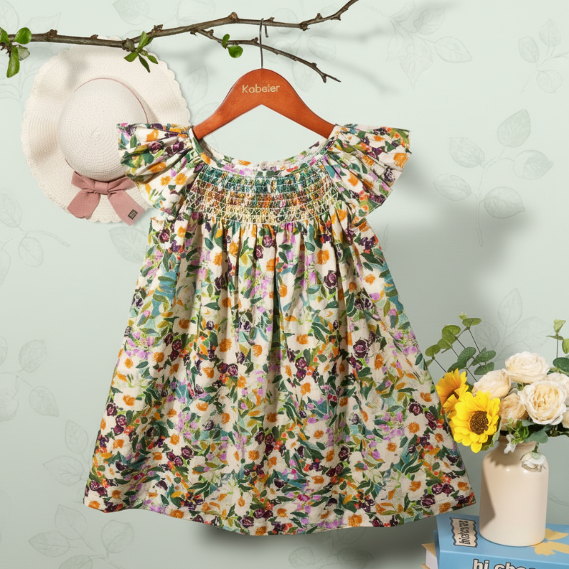 Floral Dress – Kevyt ja ilmava – Tyttöjen hihallinen mekko