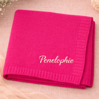 Thumbnail for Personalized Baby Blanket – Pehmeä ja ainutlaatuinen – henkilökohtaisesti brodeerattu puuvillapeitto