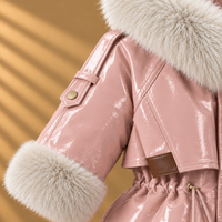 Thumbnail for CozyParka – Lämmin ja pehmeä – Tyttöjen talvitakki, jossa on pehmustettu kaulus