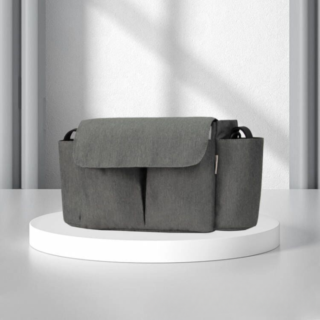 ToddlerOrganizer – Vettä hylkivä ja tilava – lastenvaunujen järjestelijä pullotelineillä