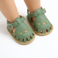 Thumbnail for TinyPetals – Mukavuus ja tyyli – Vauvan sandaalit kukka-brodeerauksella