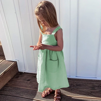 Thumbnail for BloomGrace – Söpö ja mukava – lasten mekko, jossa on rusetti ja säädettävät olkahihnat