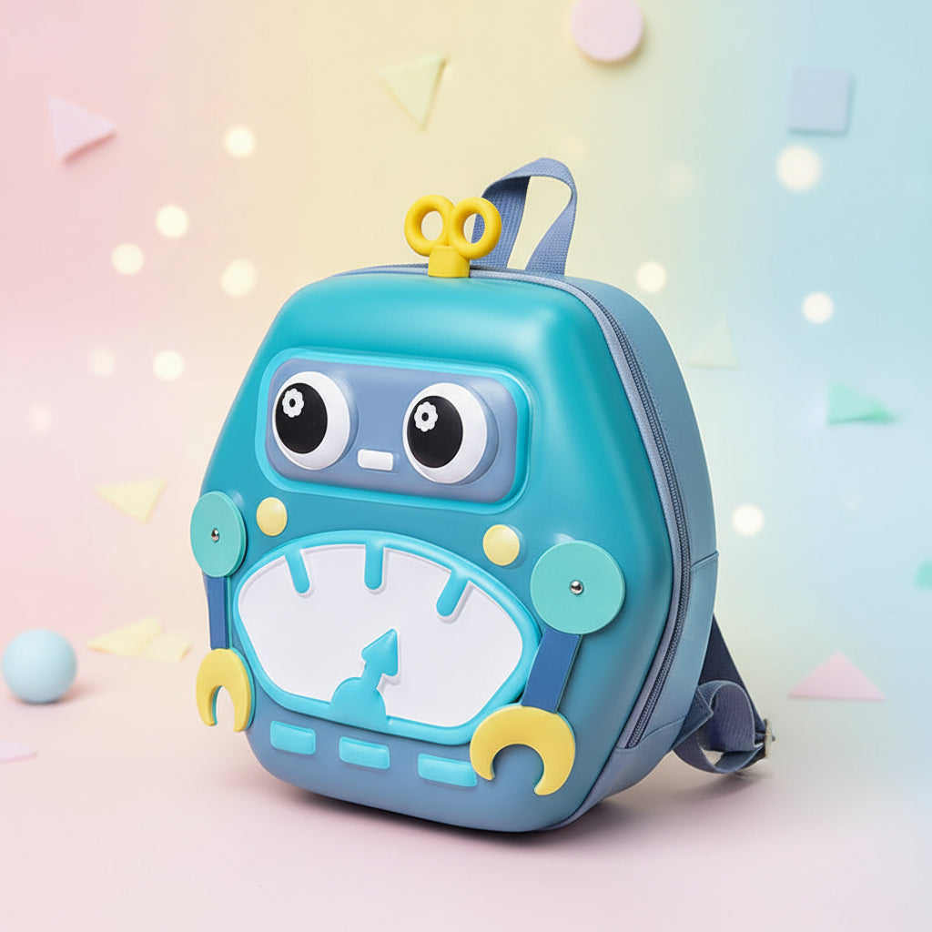 MiniBot – Tyylikäs ja käytännöllinen – lasten reppu, jossa on robottikuvio