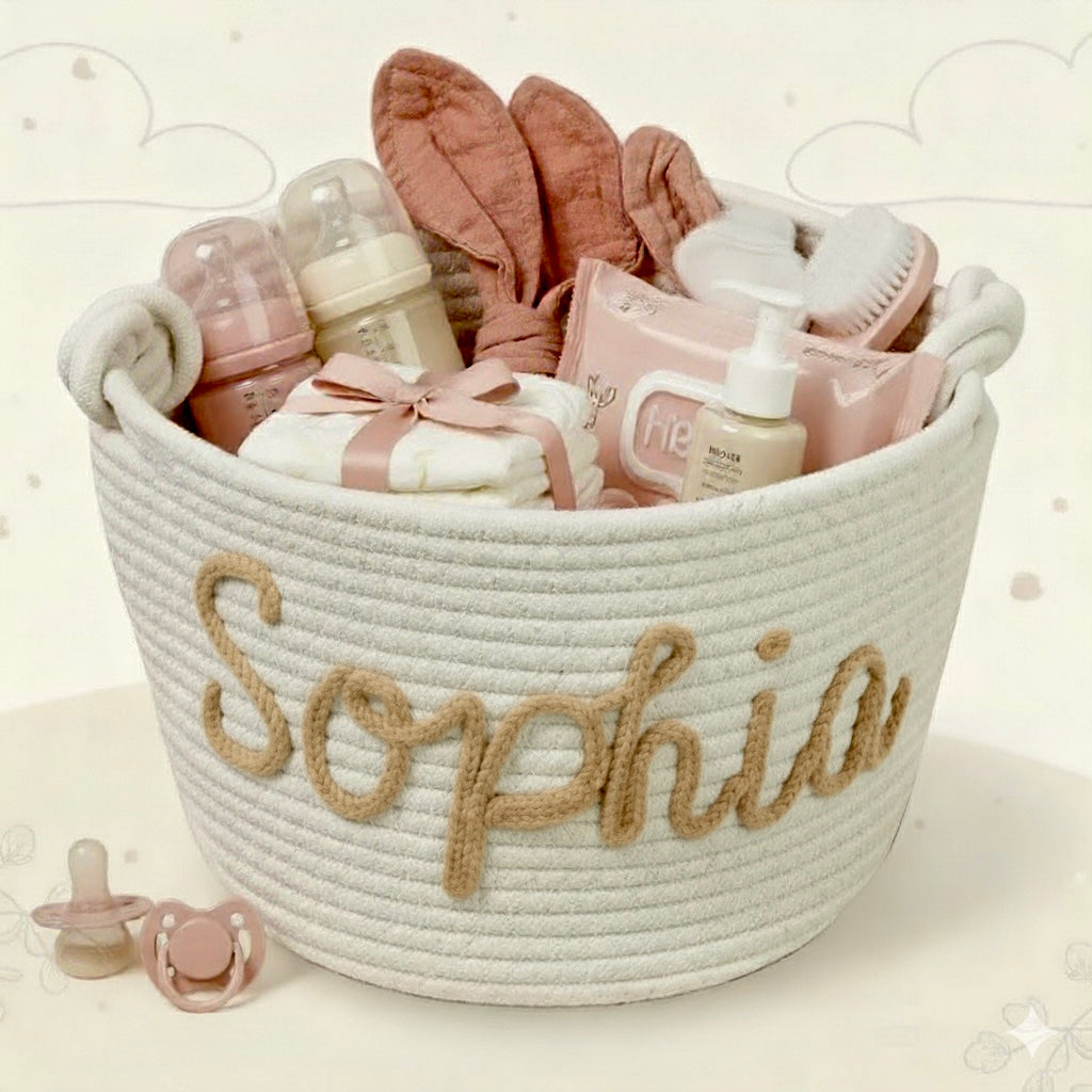 CuddleBasket – Söpö ja henkilökohtainen – henkilökohtainen vaippakori