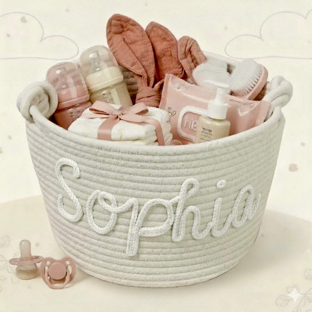 CuddleBasket – Söpö ja henkilökohtainen – henkilökohtainen vaippakori