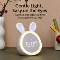 Thumbnail for BunnyGlow – Söpö ja käytännöllinen – digitaalinen lasten herätyskello, jossa on yövalo