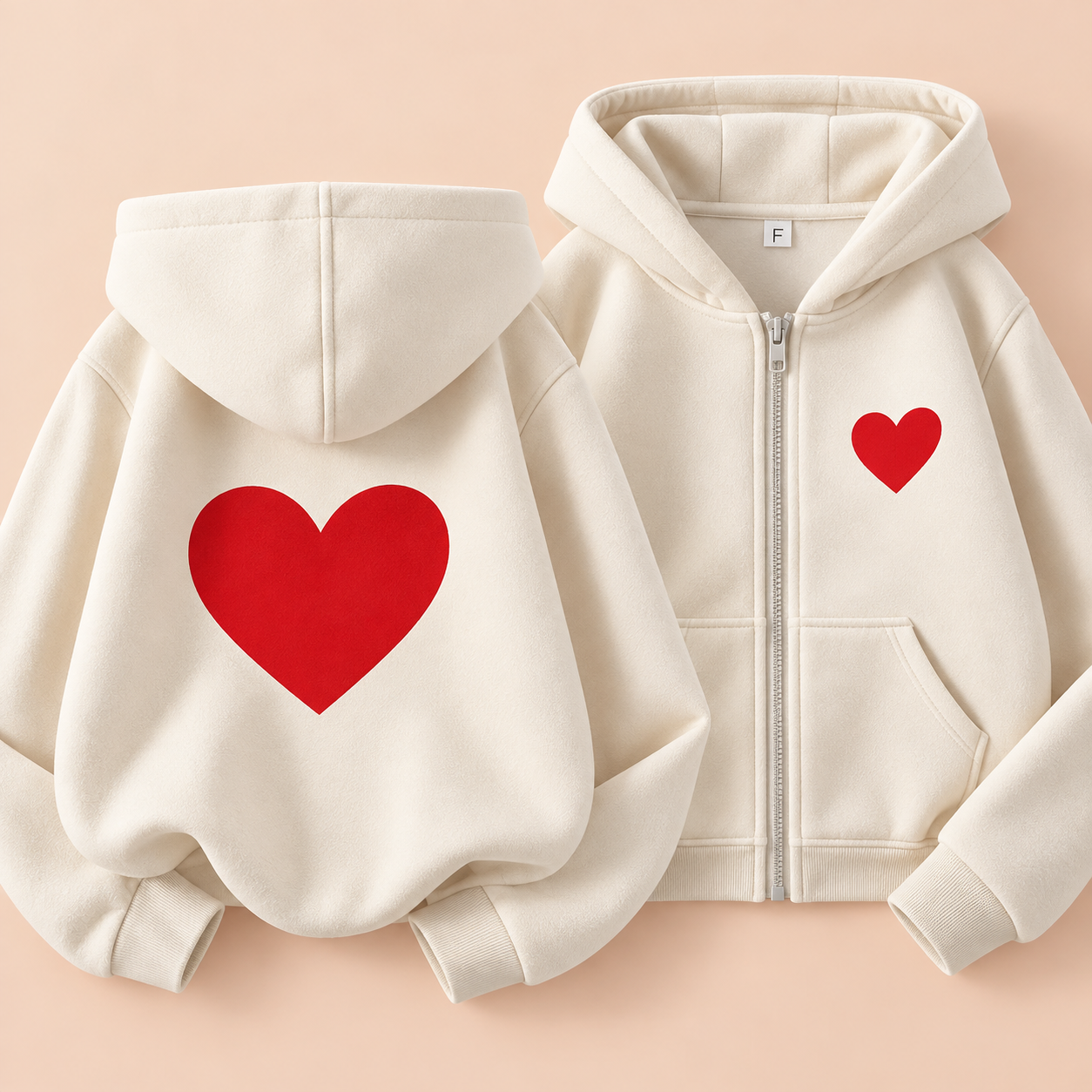 LittleLove – Hellä & Rakas  – Lasten huppari, jossa on sydänkuvio
