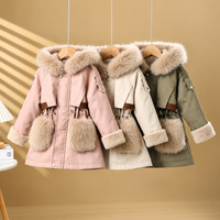 Thumbnail for CozyParka – Lämmin ja pehmeä – Tyttöjen talvitakki, jossa on pehmustettu kaulus