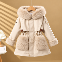Thumbnail for CozyParka – Lämmin ja pehmeä – Tyttöjen talvitakki, jossa on pehmustettu kaulus
