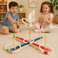Thumbnail for Montessori Ring Toss Game – Aktiivinen ja opettavainen – renkaanheitto-peli