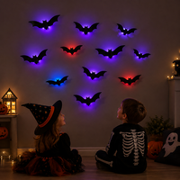 Thumbnail for SpookyGlow – Kammottava ja tunnelmallinen – Halloween-lepakko-LED-seinäkoriste