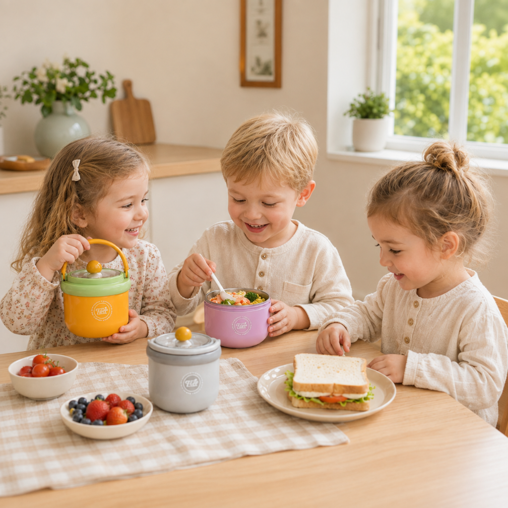 MealMate – Käytännöllinen ja eristetty – ruostumattomasta teräksestä valmistettu lounaskulho ja lusikka