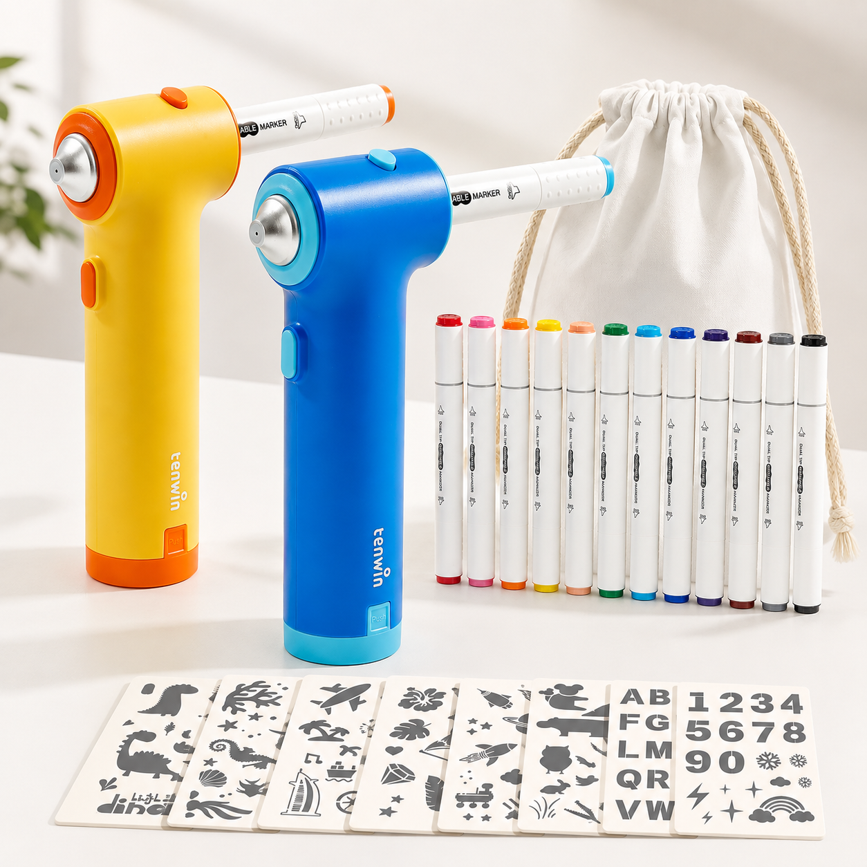 PaintBuddy – Luova & opettavainen – Kannettava airbrush-piirustussetti