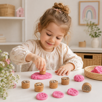 Thumbnail for WoodStamp – Montessori & Luovuus – 6 kpl puisia savileimasimia
