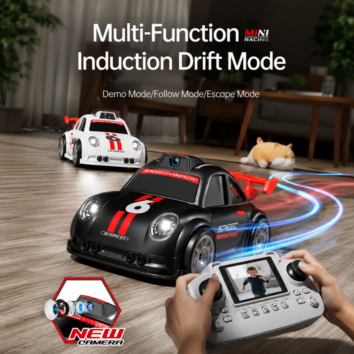 RacePro – RC & Stunt – Drift-tunnistuksella varustettu Racer Auto -auto, jossa on kamera