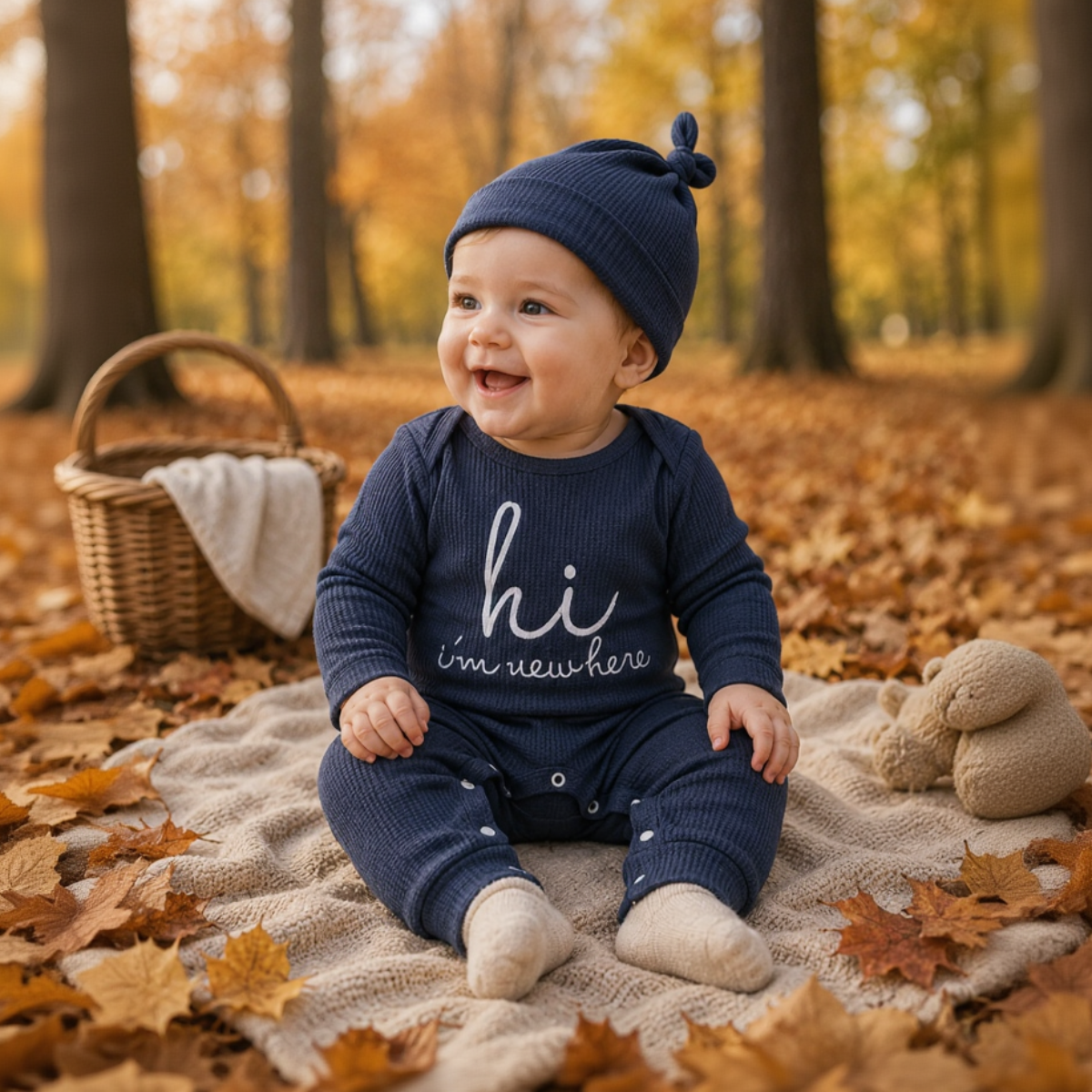 CuddleBaby – Hei, olen uusi täällä – Vauvan haalari ja pipo -setti