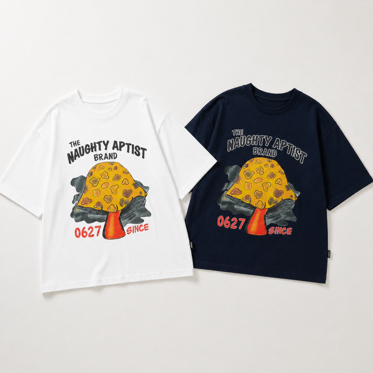 MushroomPlay – Casual & Streetwear – Ylisuuri T-paita, jossa on sienikuvio