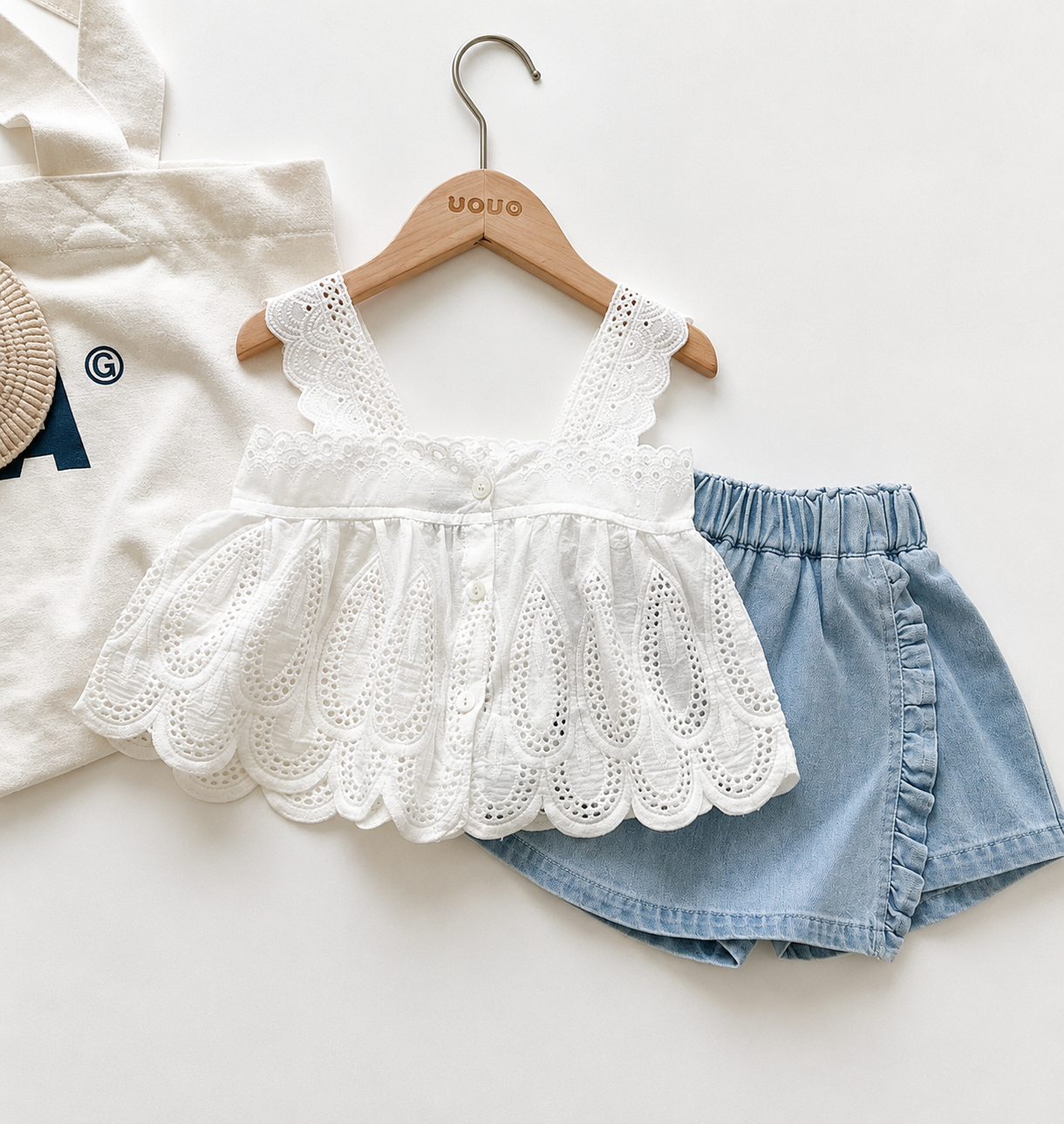 Mini Fashion™ - Söpö pitsinen vaatesetti tytöille