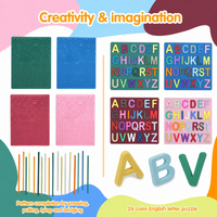 Thumbnail for BrainyKids – Koulutus ja aistien kehittäminen – Silikoninen aktiviteettitaulu, jossa on kirjaimia