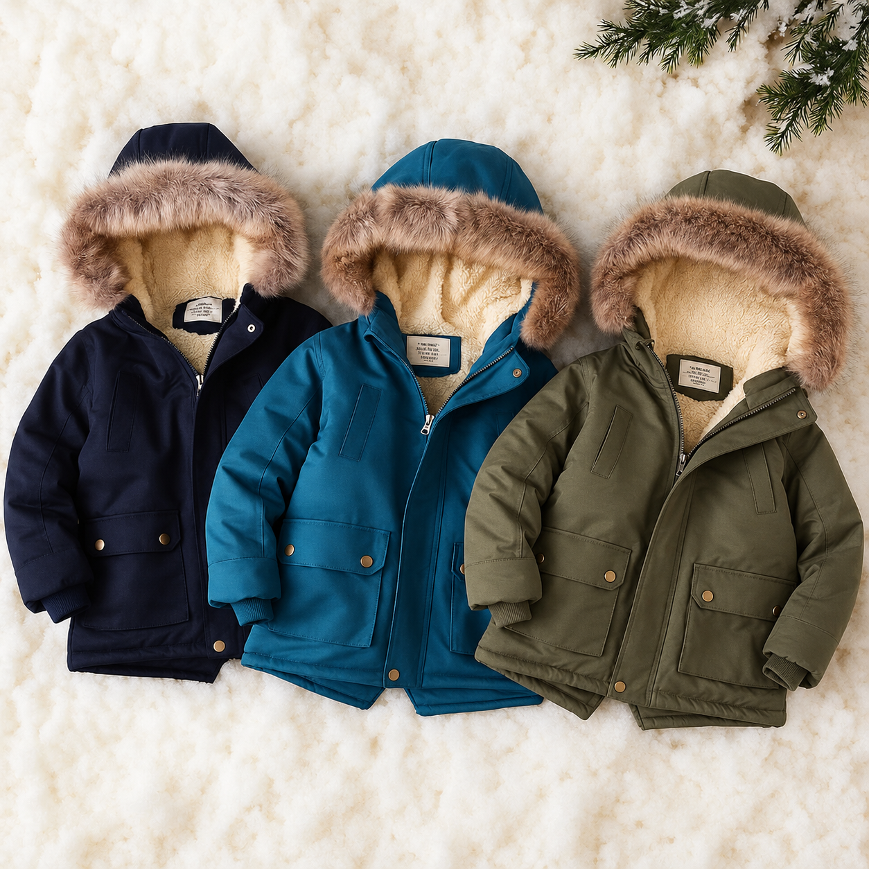 CozyTrend – Elegantti ja lämmin – talvitakki, jossa turkiskaulus
