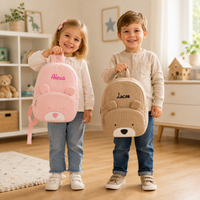 Thumbnail for MyLittleBag – Henkilökohtainen & Söpö – Henkilökohtainen lasten reppu, jossa on nimi ja eläinprintti