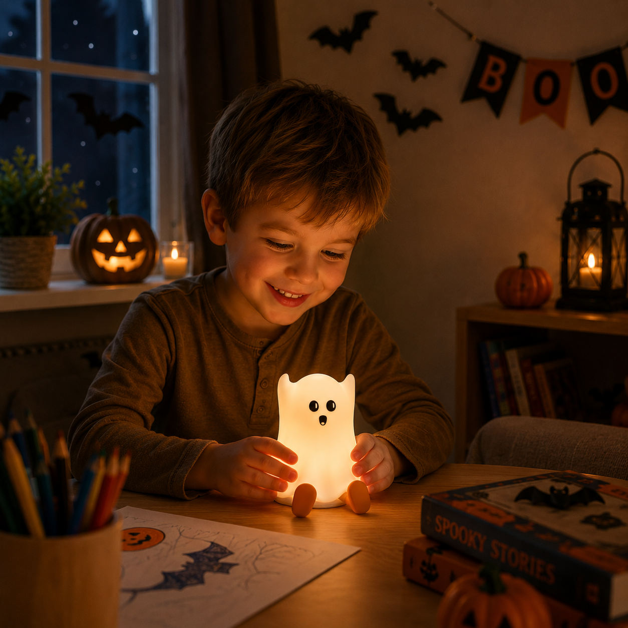 SpookyLamp – Söpö ja tunnelmallinen – Halloween-yövalo