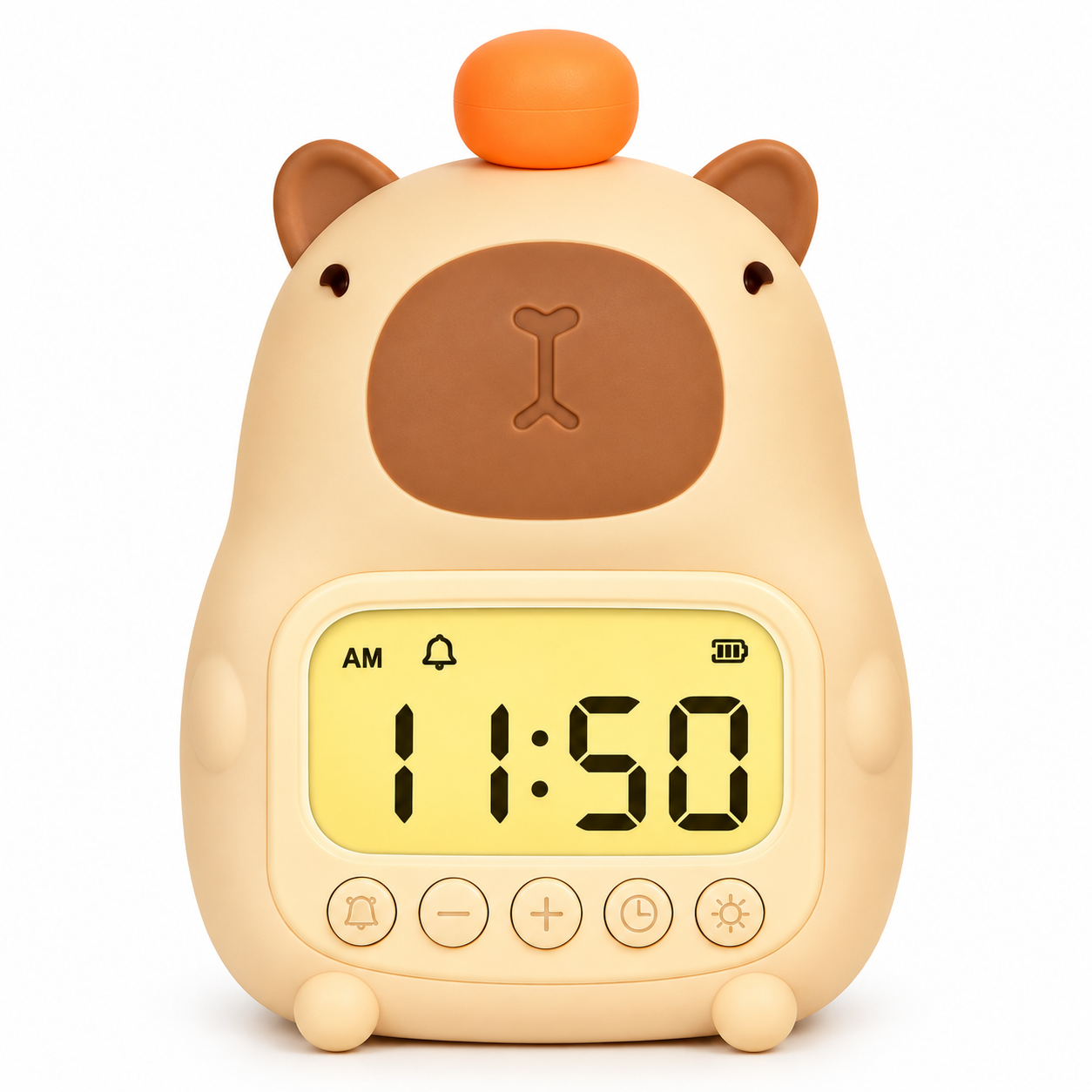 CappyClock – Söpö ja monikäyttöinen – digitaalinen lasten herätyskello, jossa on yövalo