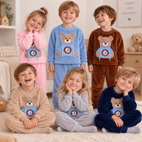 Thumbnail for CozyBear – Lämmin ja pehmeä – Lasten verryttelypuku, jossa on karhukuvio
