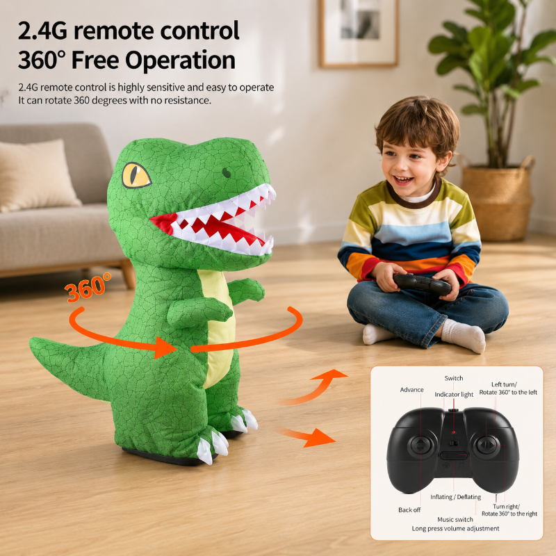 Inflatable Tyrannosaurus Rex – Aktiivinen ja opettavainen – Ilmatäytteinen kauko-ohjattava dinosaurus