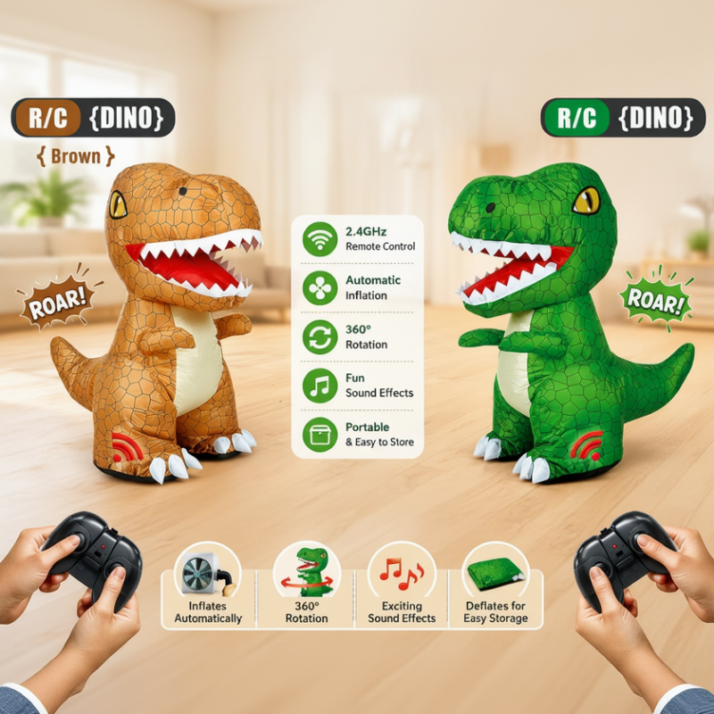 Inflatable Tyrannosaurus Rex – Aktiivinen ja opettavainen – Ilmatäytteinen kauko-ohjattava dinosaurus