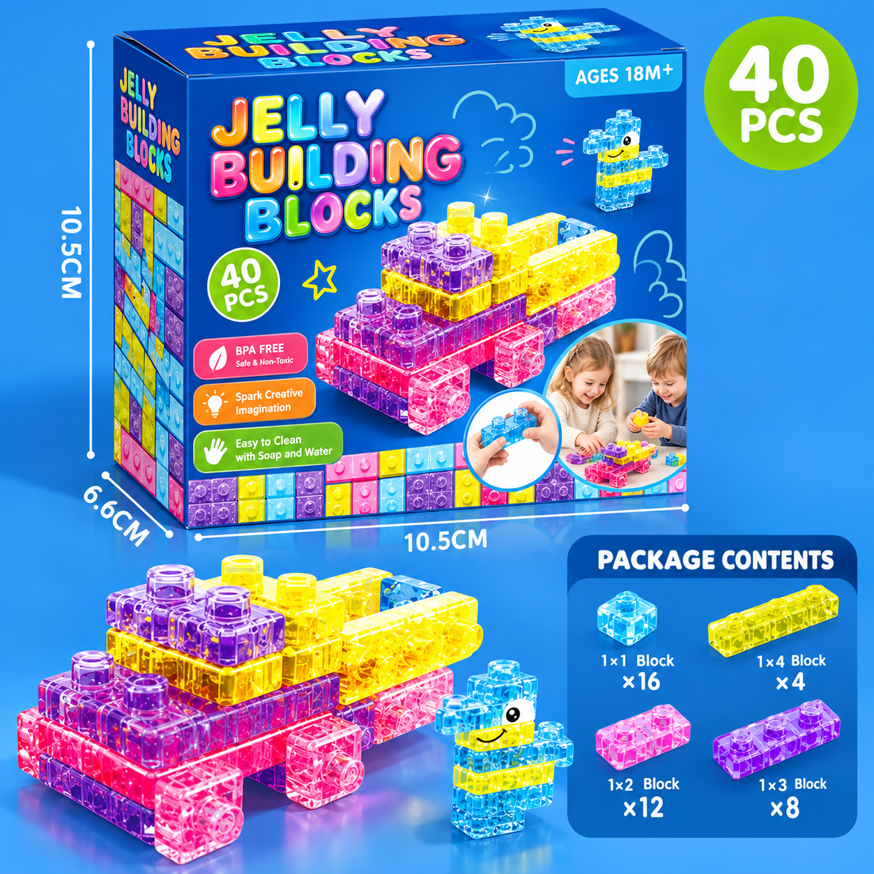 JellyBuild – Pehmeä & Luova – Joustavat Jelly-rakennuspalikat