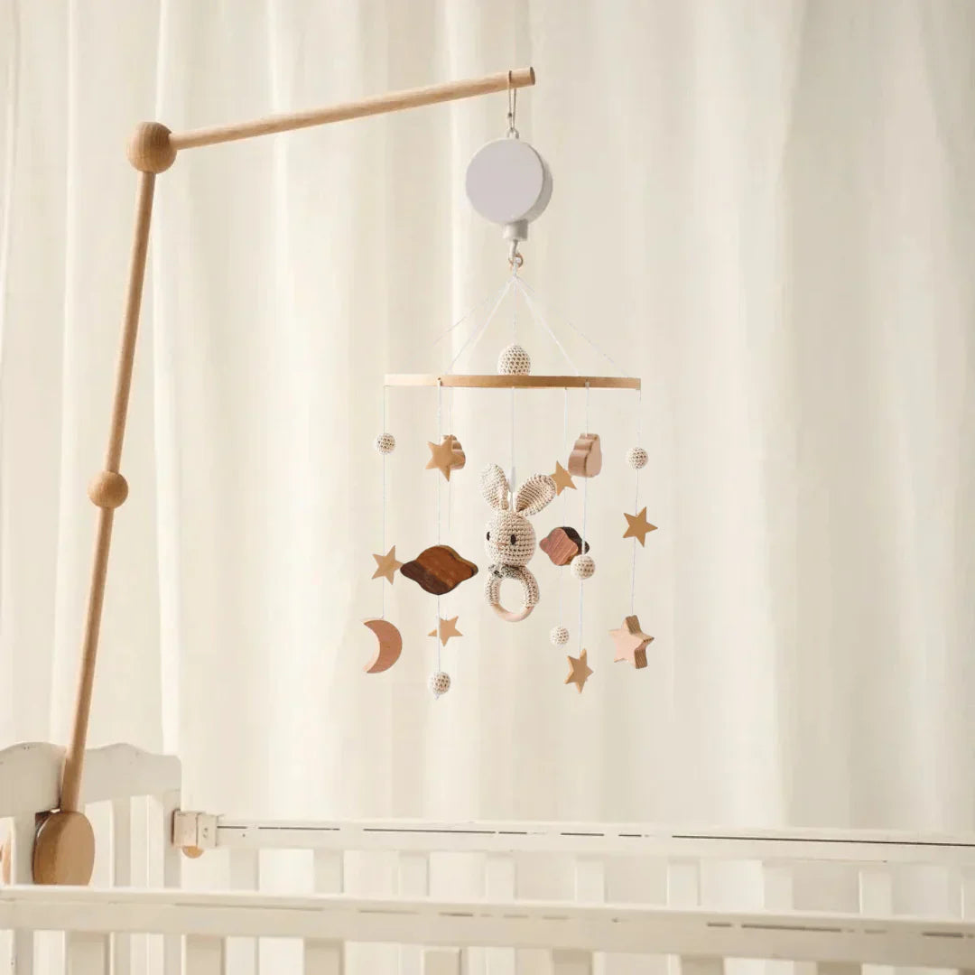 LittleNest – Luonnollinen rauha – Puinen vauvan mobiili