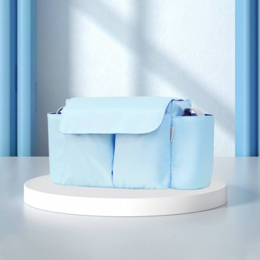 ToddlerOrganizer – Vettä hylkivä ja tilava – lastenvaunujen järjestelijä pullotelineillä