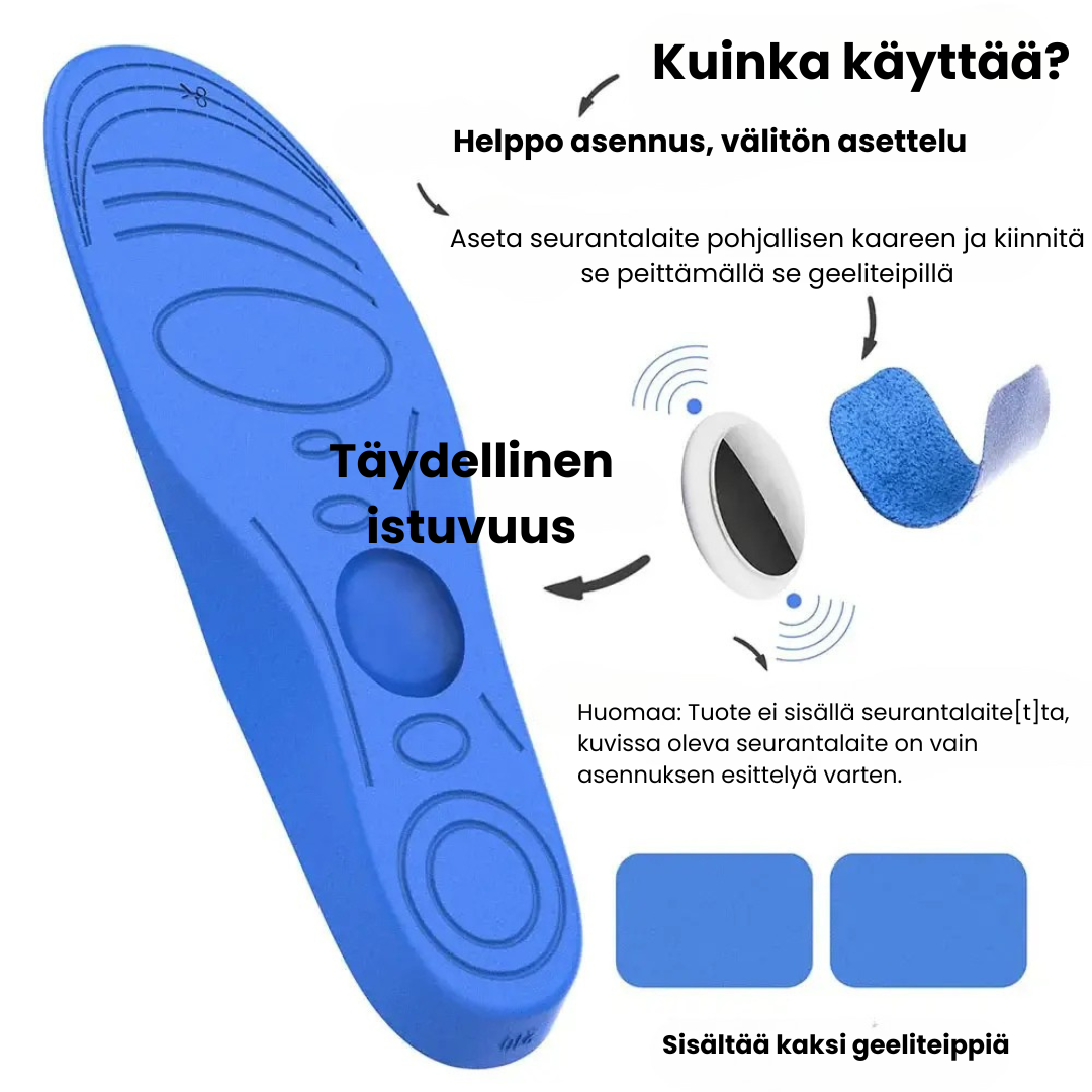 SafeSteps – Mielenrauhaa tien päällä - Airtag-pohjallinen