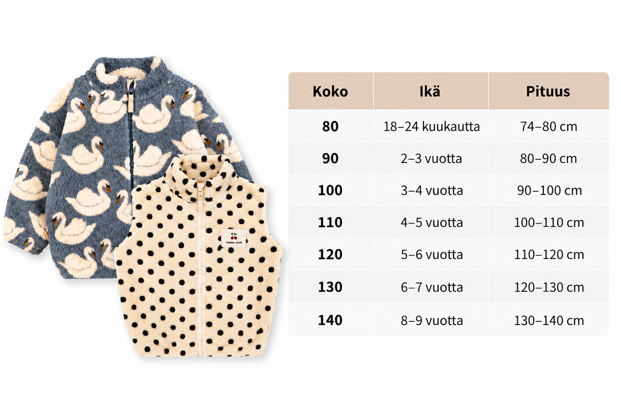 WarmHug – Mukava ja trendikäs – lasten fleecetakki, jossa on leikkisiä kuvioita