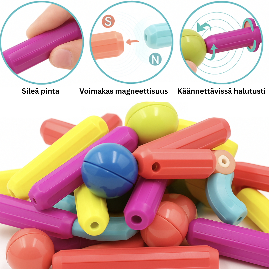Magnet Toys™ - Luovuuden kehittäminen - Magneettikepit