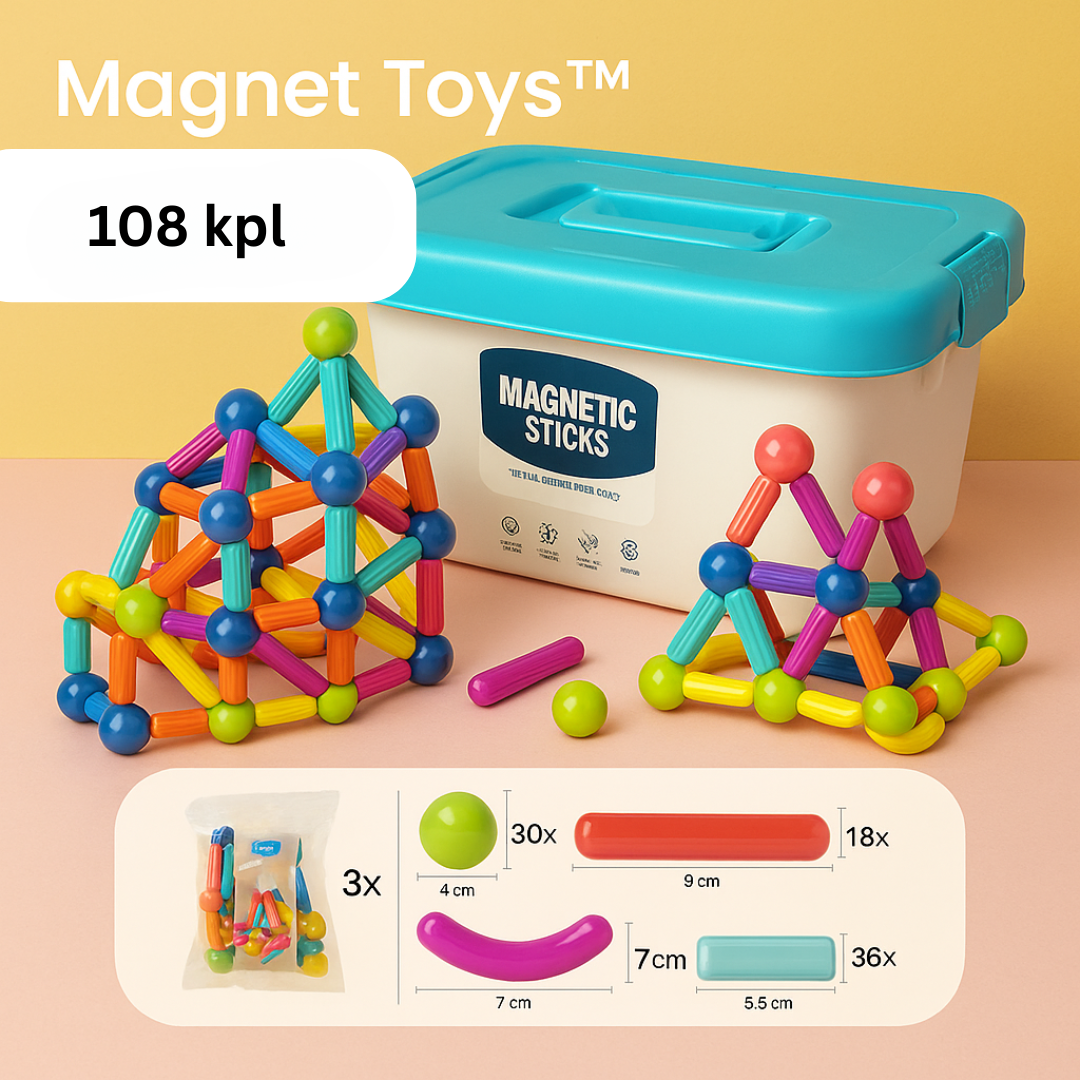 Magnet Toys™ - Luovuuden kehittäminen - Magneettikepit