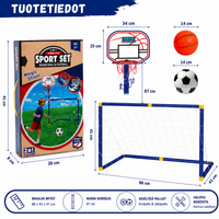 Thumbnail for Kids Ball Games - Kaksinkertainen pelinautinto – jalkapallo- ja koripallolelusetti