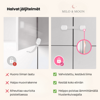 Thumbnail for Milo & Moon – Näkymätön turvallisuus – Lasten turvakotelot ja laatikkosulkimet (8 kpl)