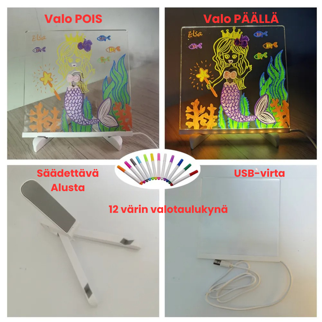 Drawing Light™ - Hohtavia tarinoita - Valaistu piirustustaulu