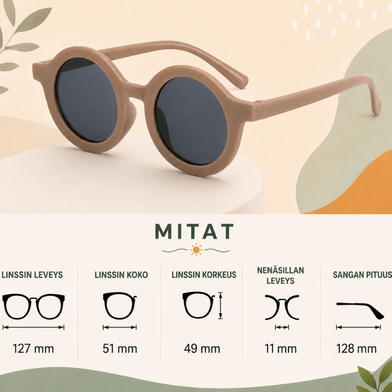 Kids Sunglasses Set – UV-suoja ja hauskanpito – Lasten aurinkolasit