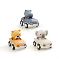 Thumbnail for AnimalRide – Leikkisä ja suloinen – silikoniset eläinautot (3 kpl)