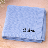 Thumbnail for Personalized Baby Blanket – Pehmeä ja ainutlaatuinen – henkilökohtaisesti brodeerattu puuvillapeitto