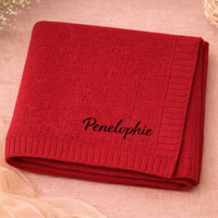 Thumbnail for Personalized Baby Blanket – Pehmeä ja ainutlaatuinen – henkilökohtaisesti brodeerattu puuvillapeitto