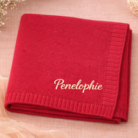 Thumbnail for Personalized Baby Blanket – Pehmeä ja ainutlaatuinen – henkilökohtaisesti brodeerattu puuvillapeitto