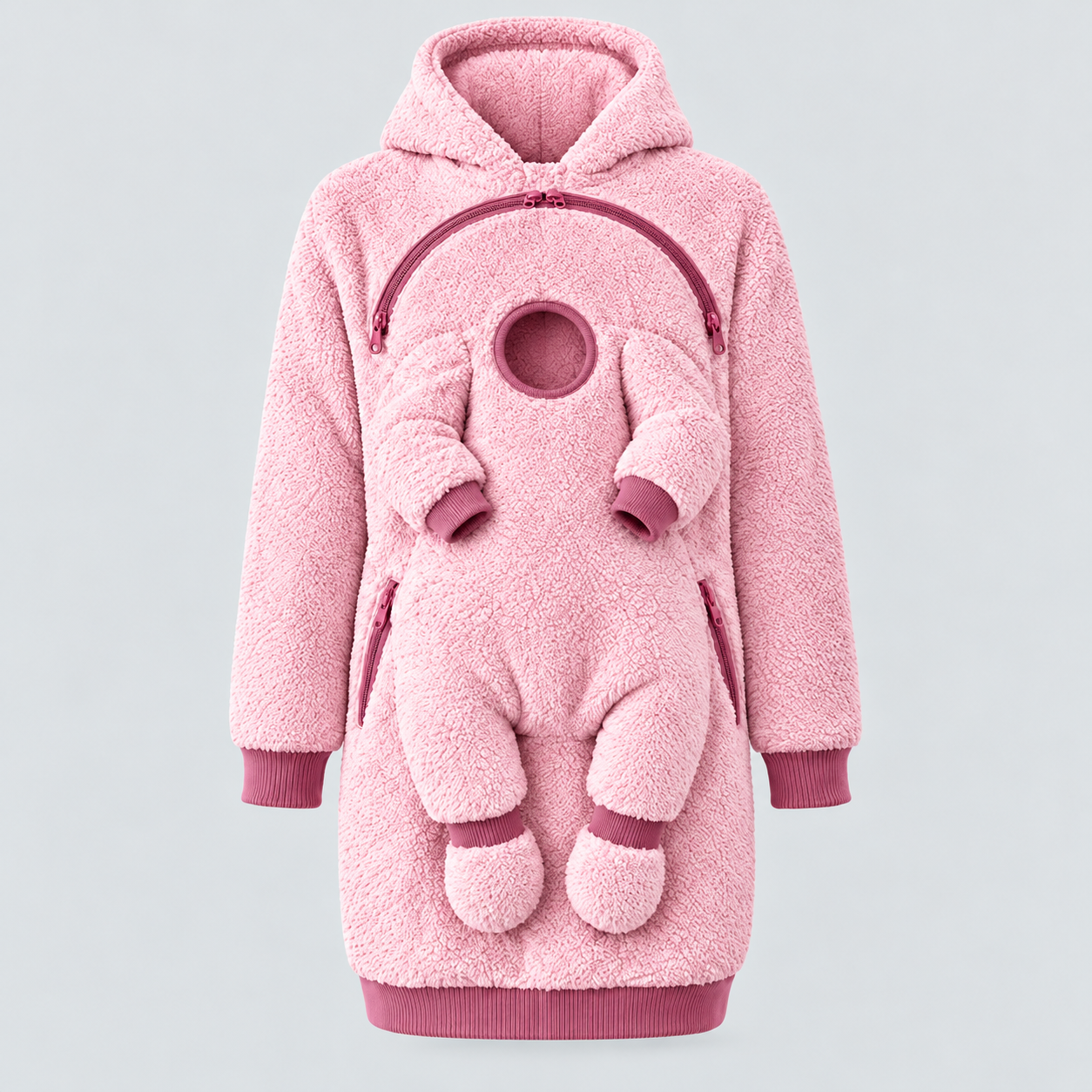 MamaHug – Lämmin ja käytännöllinen – 2-in-1-huppari äidille ja vauvalle