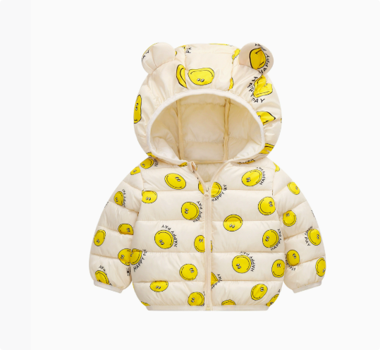 Mini Fashion™ - Lasten hupullinen kevyttoppatakki